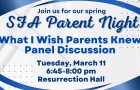 SFA Parent Mtg March 25 FB event cover