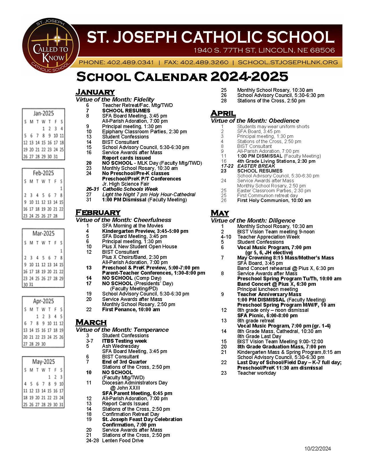 2024 2025 School Calendar 10 22 24 Page 2