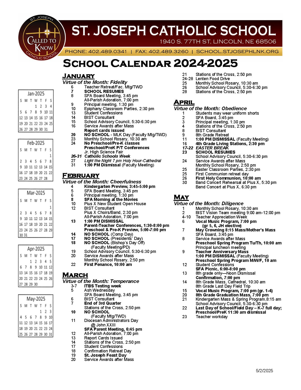 2024 2025 School Calendar 5 2 25 Page 2