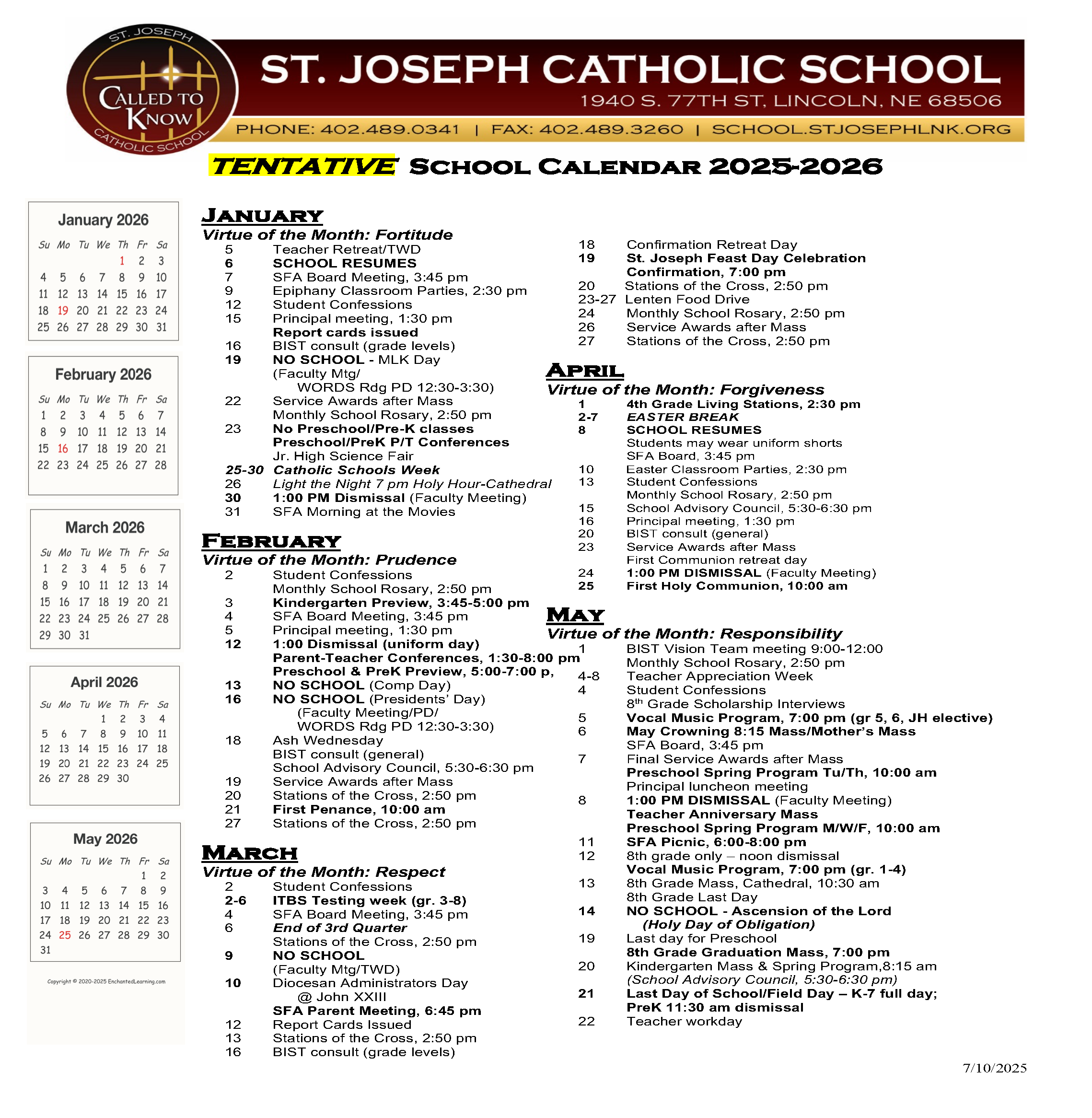 2025 2026 School Calendar 7 10 25 Page 2