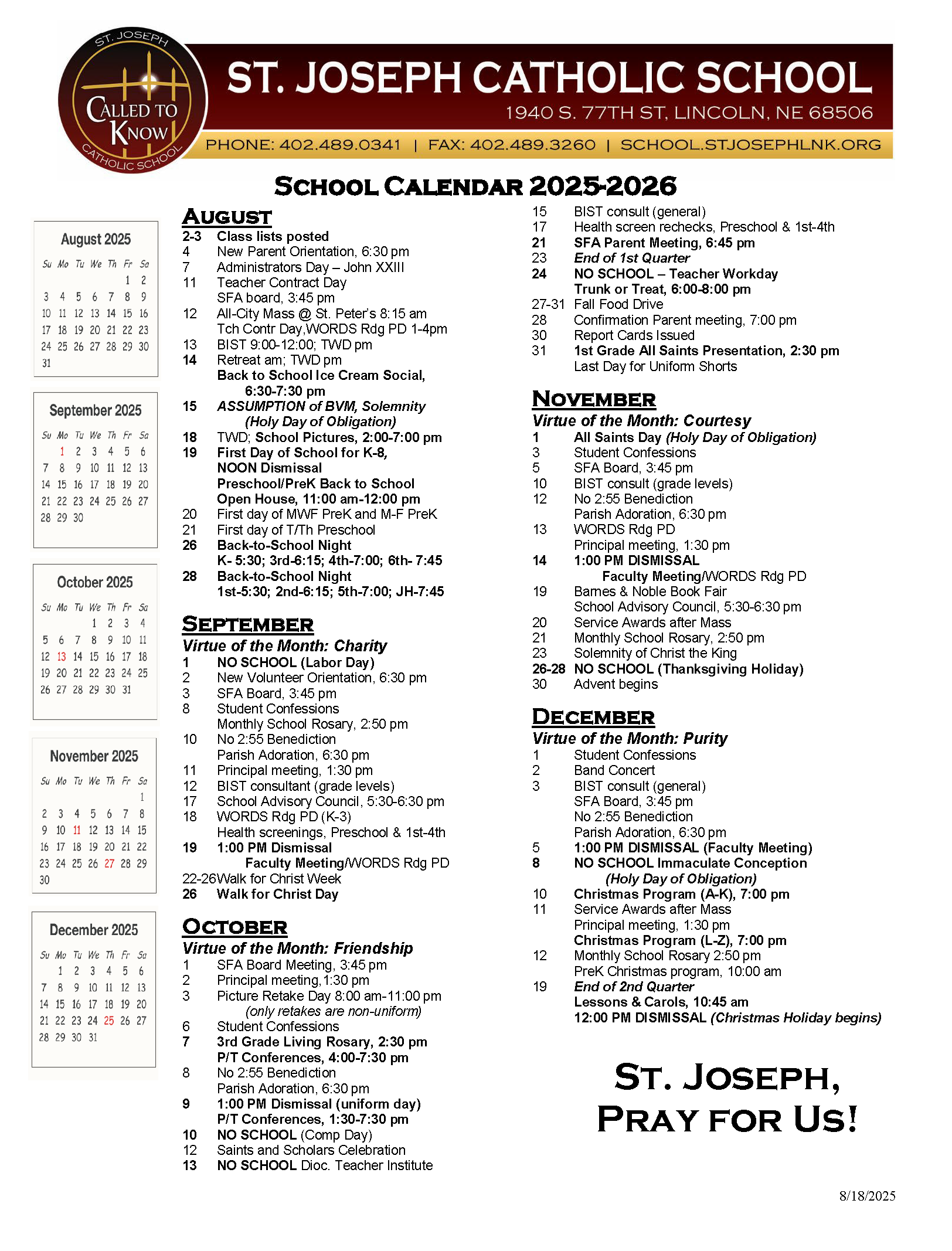2025 2026 School Calendar 8 18 25 Page 1
