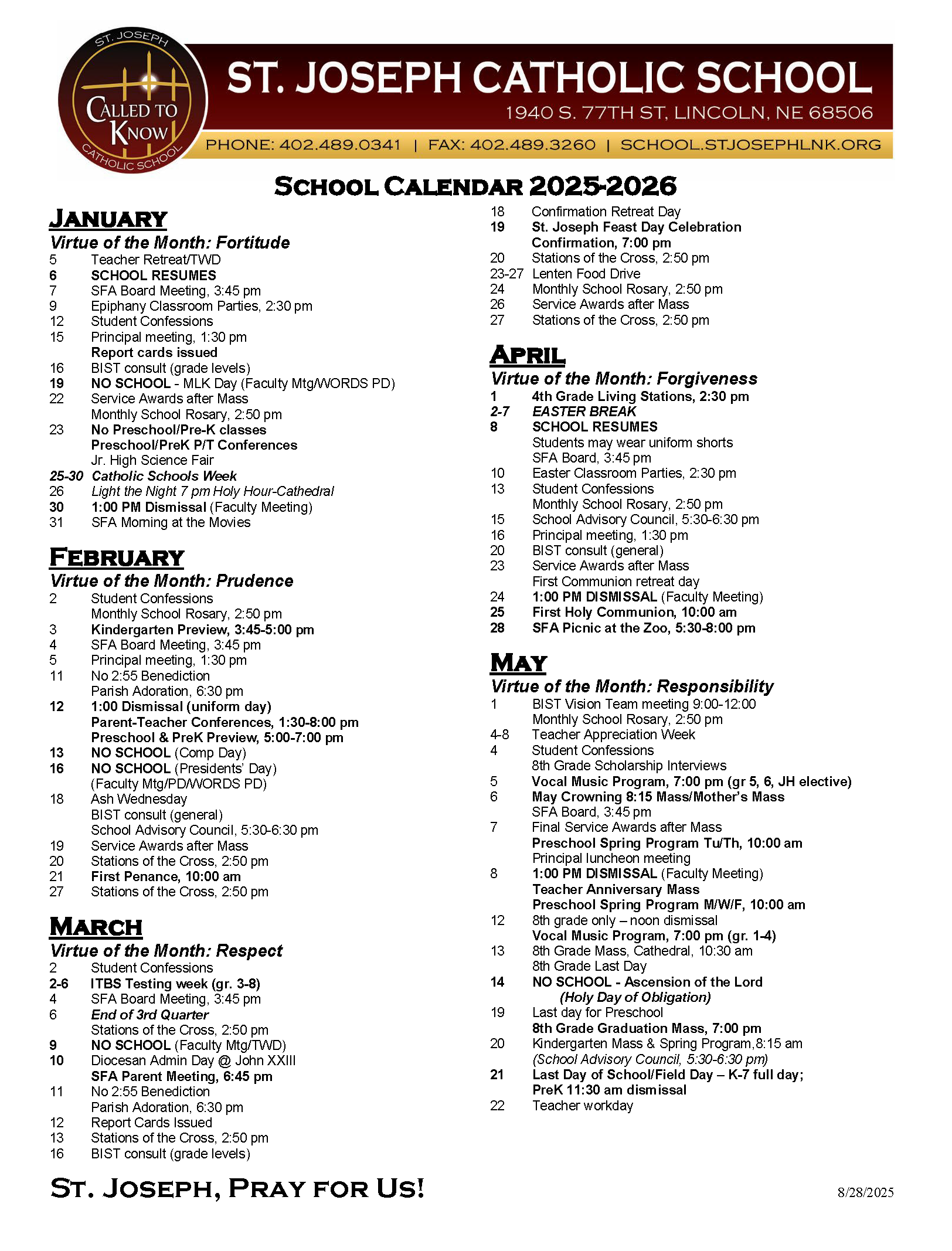 2025 2026 School Calendar 8 28 25 Page 2