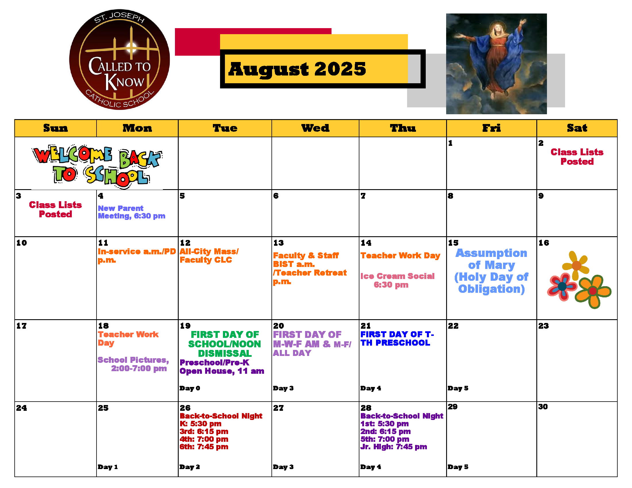 August 2025 Events