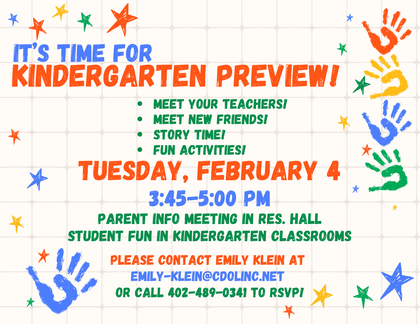 Kindergarten Preview 2025 bulletin 12 29 24