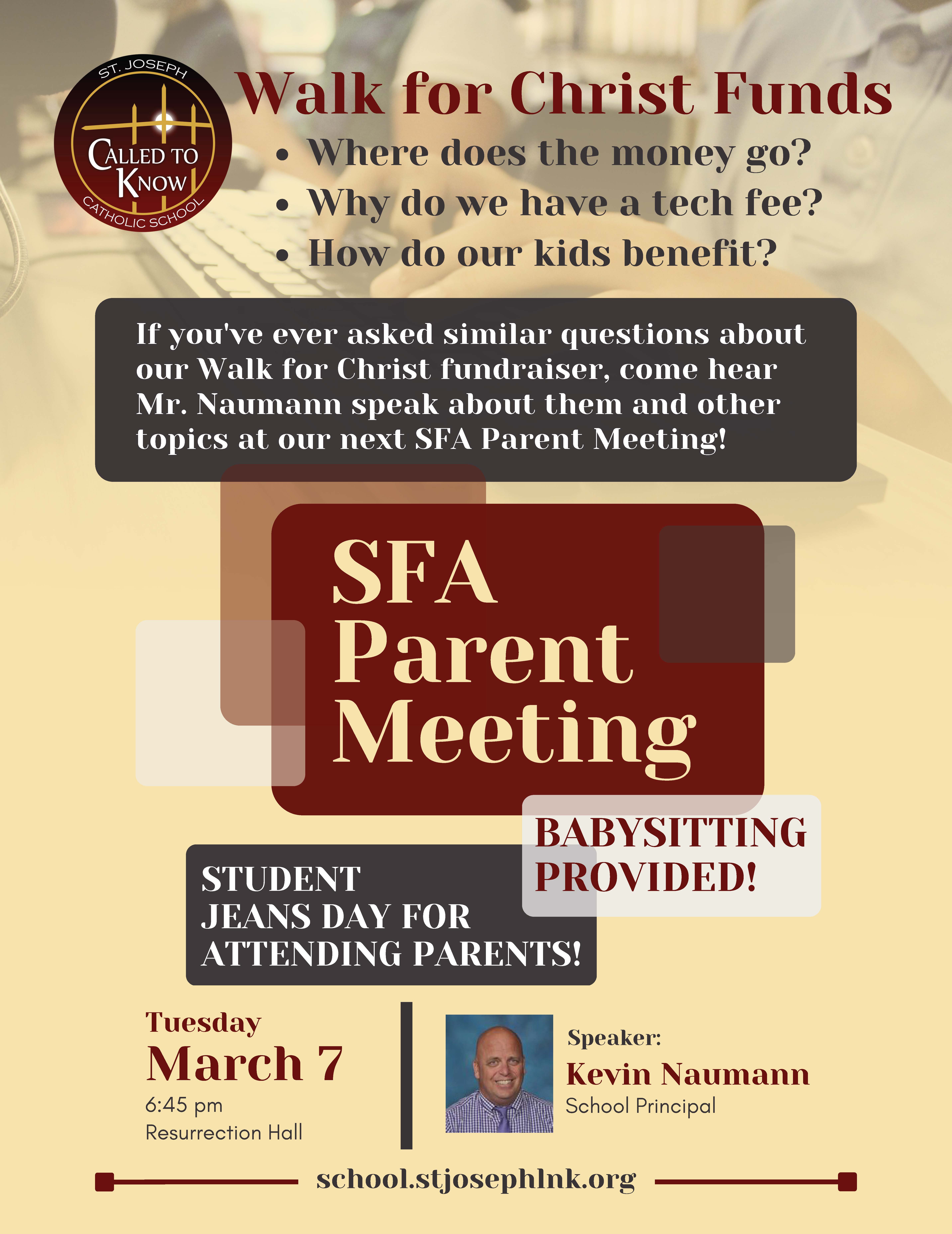SFA Parent Meeting 03 07 231